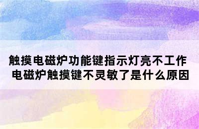 触摸电磁炉功能键指示灯亮不工作 电磁炉触摸键不灵敏了是什么原因